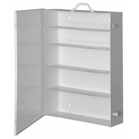 Durham Mfg Durham 539-43 Metal Empty Welded Door First Aid Kit with 5 Fixed Shelves White - 27 in. - 54 Units 539-43